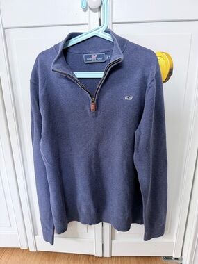 Vineyard Vines Kid’s Navy Quarter-Zip Sweater